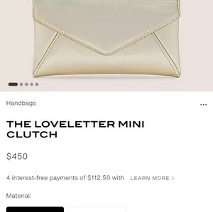 Stuart Weitzman Loveletter Mini Clutch - Gold BRAND NEW- STILL HAS TAGS IN ORIGI